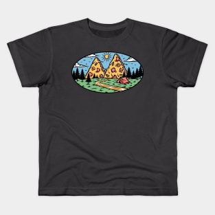 pizza mountain view in nature Kids T-Shirt